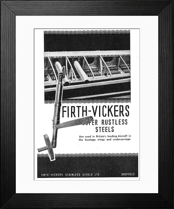 Framed Print : Firth Vickers Super Rustless Steels Framed Print : Firth Vickers Super Rustless Steels