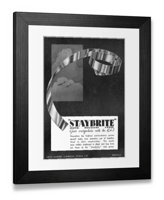Framed Print : Firth-Vickers Staybrite Rustless Steel Framed Print : Firth-Vickers Staybrite Rustless Steel