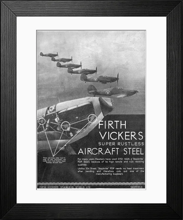 Framed Print : Firth-Vickers Staybrite Super Rustless Steel Framed Print : Firth-Vickers Staybrite Super Rustless Steel