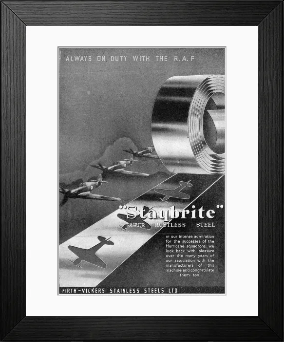 Framed Print : Firth-Vickers Stainless Steels - Staybrite Framed Print : Firth-Vickers Stainless Steels - Staybrite