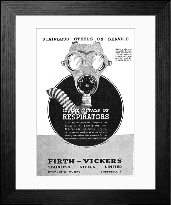 Framed Print : Firth-Vickers Stainless Steels Framed Print : Firth-Vickers Stainless Steels