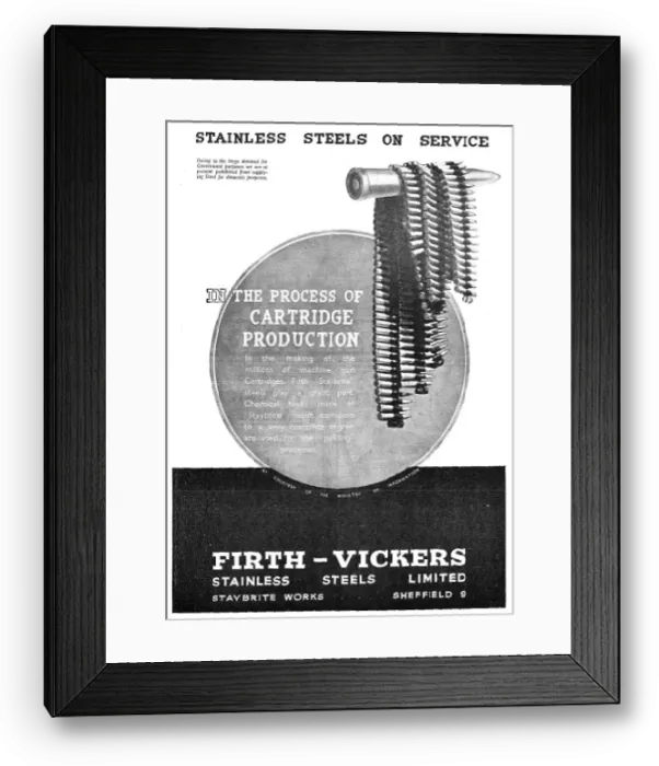 Framed Print : Firth-Vickers Stainless Steels Framed Print : Firth-Vickers Stainless Steels