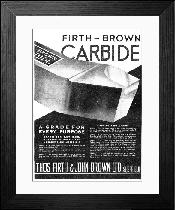 Framed Print : Firth-Brown Carbide Machine Tools Framed Print : Firth-Brown Carbide Machine Tools
