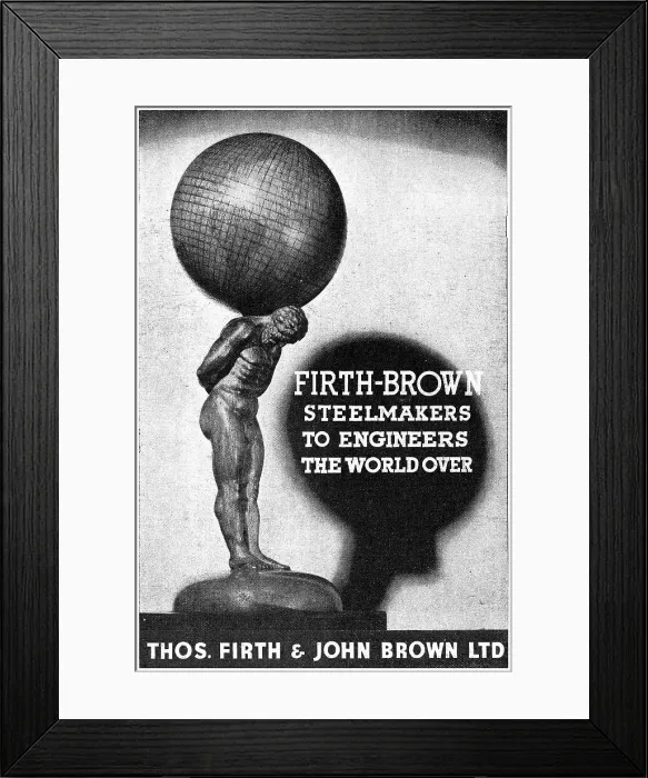 Framed Print : Firth-Brown Steelmakers 1943 Advert Framed Print : Firth-Brown Steelmakers 1943 Advert