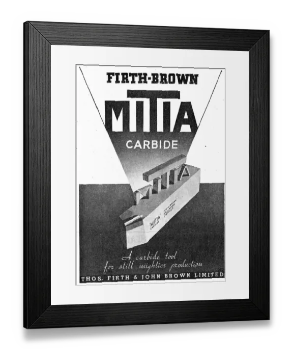 Framed Print : Firth-Brown Mitia Carbide Machine Tools Framed Print : Firth-Brown Mitia Carbide Machine Tools