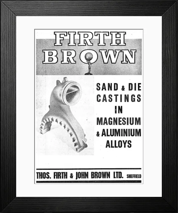 Framed Print : Firth-Brown Sand & Die Castings In Framed Print : Firth-Brown Sand & Die Castings In