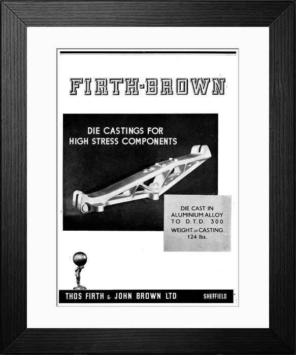 Framed Print : Firth-Brown Die Castings Framed Print : Firth-Brown Die Castings