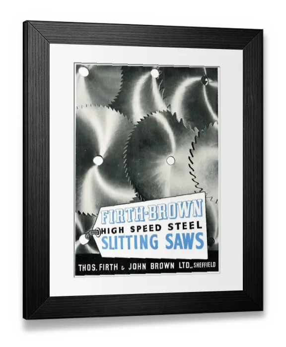 Framed Print : Firth-Brown Machine Tools - Slitting Saws Framed Print : Firth-Brown Machine Tools - Slitting Saws