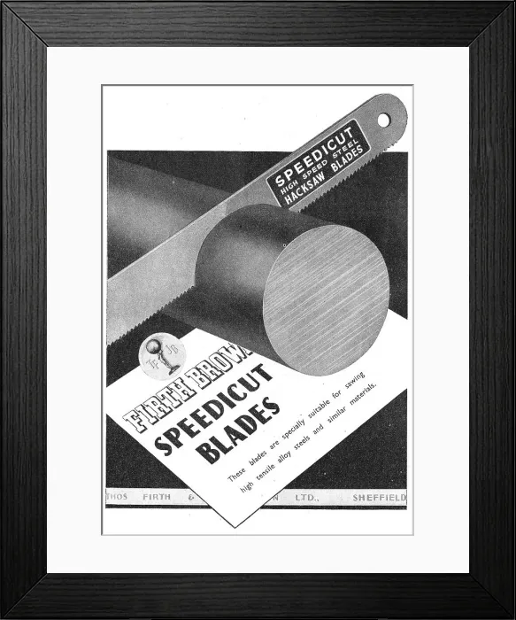 Framed Print : Firth-Brown Hacksaw Blades Framed Print : Firth-Brown Hacksaw Blades