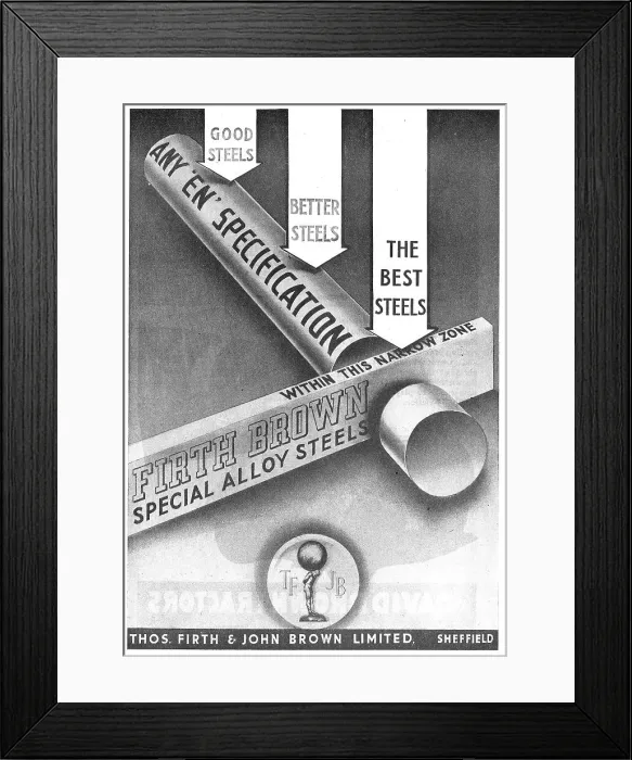 Framed Print : Firth Brown Special Alloy Steels Framed Print : Firth Brown Special Alloy Steels