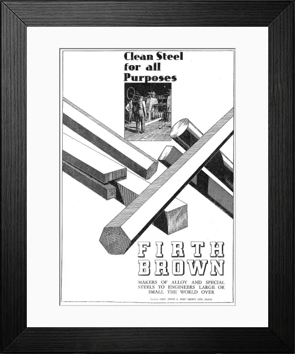 Framed Print : Firth Brown Alloy Steels Framed Print : Firth Brown Alloy Steels