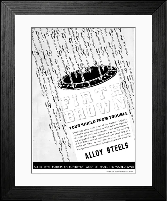 Framed Print : Firth Brown Alloy Steels Framed Print : Firth Brown Alloy Steels