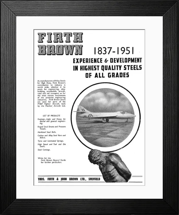 Framed Print : Firth Brown Steel Forgings & Castings Framed Print : Firth Brown Steel Forgings & Castings