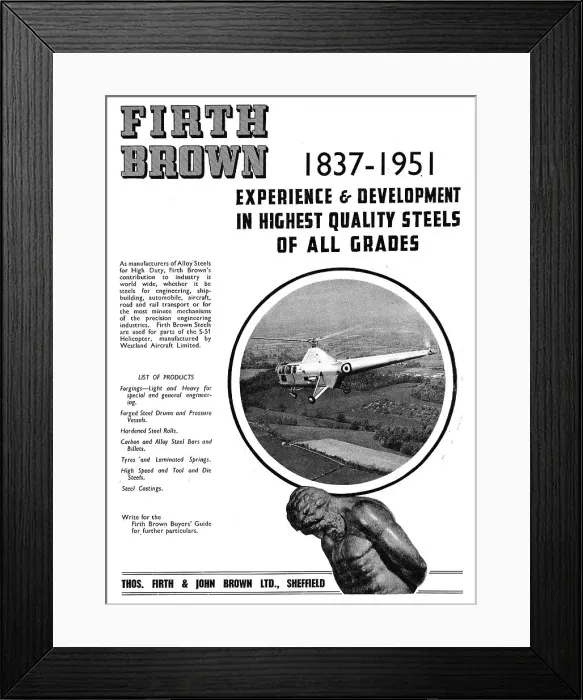 Framed Print : Firth Brown Alloy Steel Forgings & Castings Framed Print : Firth Brown Alloy Steel Forgings & Castings