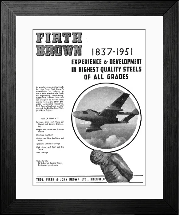 Framed Print : Firth Brown Alloy Steel Forgings & Castings Framed Print : Firth Brown Alloy Steel Forgings & Castings