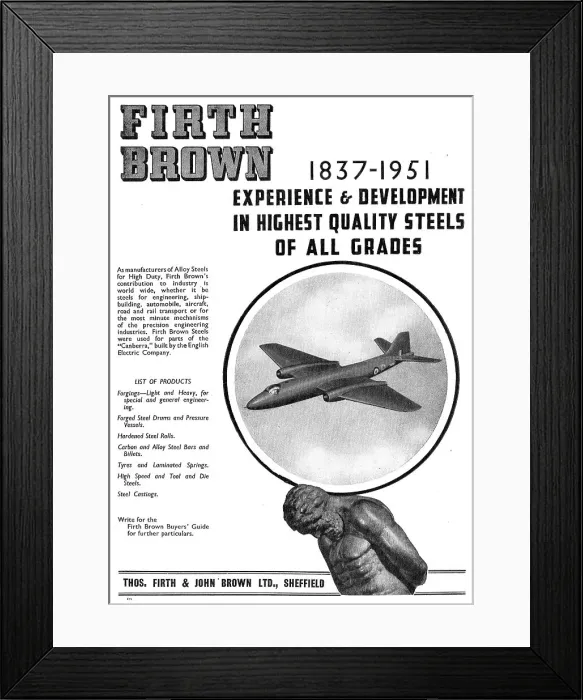 Framed Print : Firth Brown Steel Forgings & Castings Framed Print : Firth Brown Steel Forgings & Castings