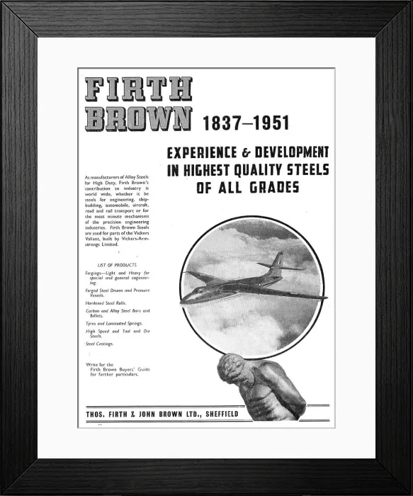 Framed Print : Firth Brown Steel Forgings & Castings Framed Print : Firth Brown Steel Forgings & Castings