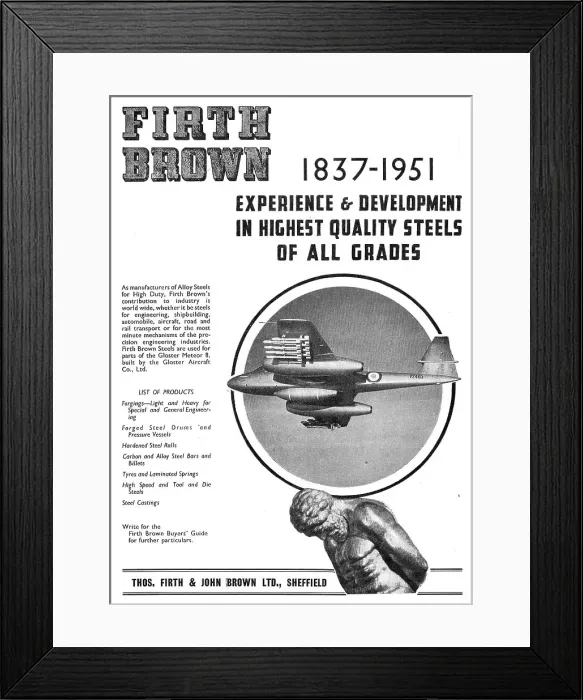 Framed Print : Firth Brown Steel Forgings & Castings Framed Print : Firth Brown Steel Forgings & Castings