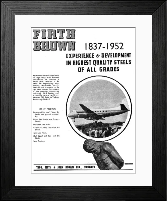 Framed Print : Firth Brown Alloy Steels Framed Print : Firth Brown Alloy Steels