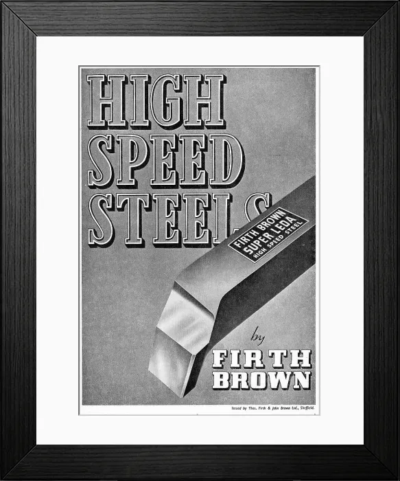 Framed Print : Firth Brown Supa Leda High Speed Steels