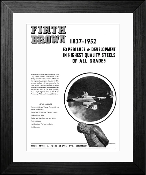Framed Print : Firth Brown Steels, Forgings & Castings Framed Print : Firth Brown Steels, Forgings & Castings