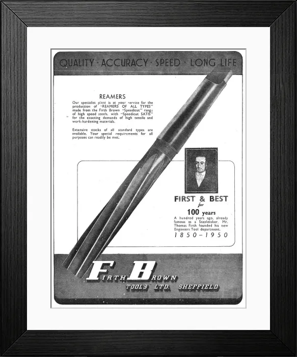 Framed Print : Firth Brown Tools - Reamers Of All Types. Speedicut Framed Print : Firth Brown Tools - Reamers Of All Types. Speedicut