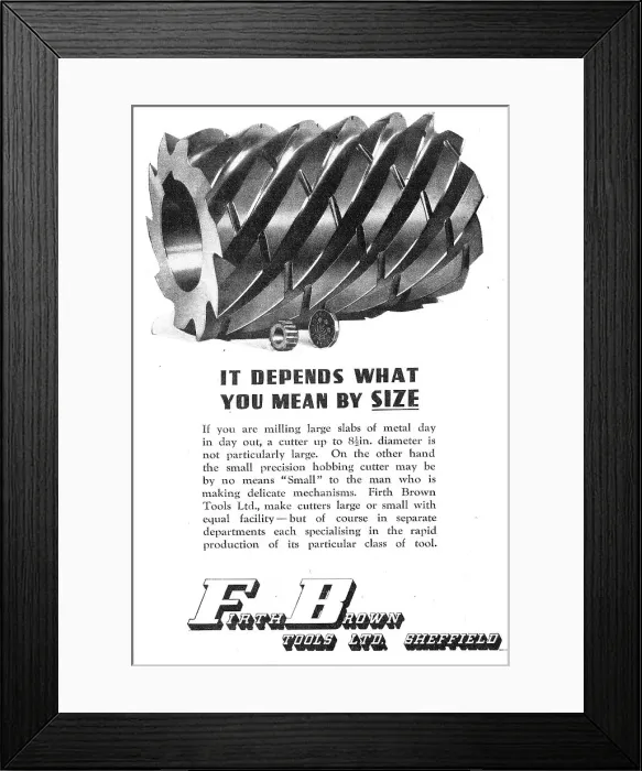 Framed Print : Firth Brown Engineers Tools - Millers Framed Print : Firth Brown Engineers Tools - Millers