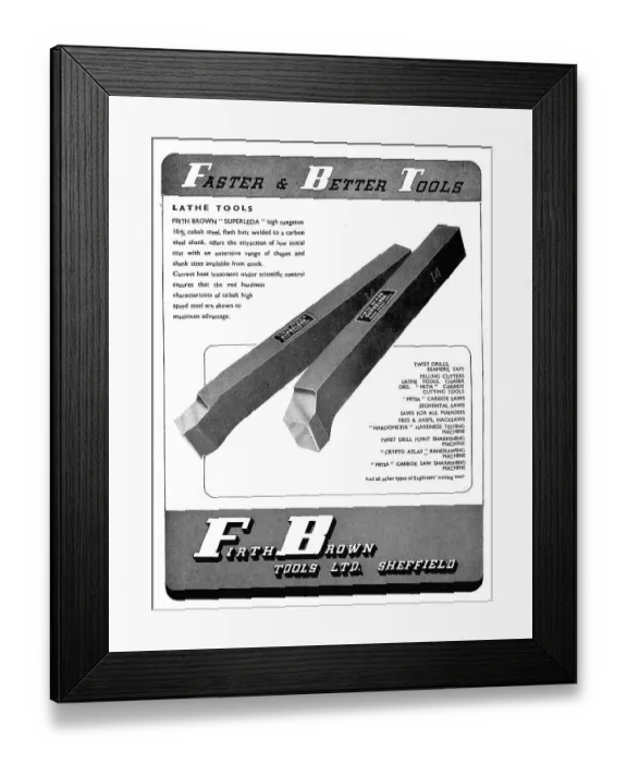 Framed Print : Firth Brown Tools Framed Print : Firth Brown Tools