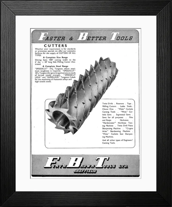 Framed Print : Firth Brown Tools Framed Print : Firth Brown Tools