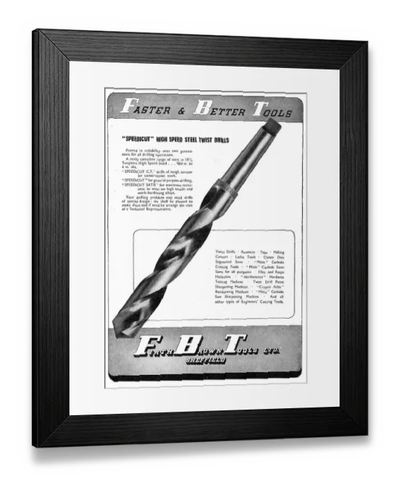Framed Print : Firth Brown Tools - Twist Drills Framed Print : Firth Brown Tools - Twist Drills