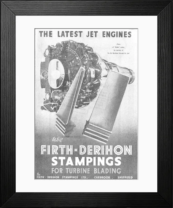 Framed Print : Firth-Derihon Stampings For Turbine Blades Framed Print : Firth-Derihon Stampings For Turbine Blades