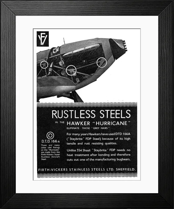 Framed Print : Firth-Vickers Staybrite Stainless Steels Framed Print : Firth-Vickers Staybrite Stainless Steels