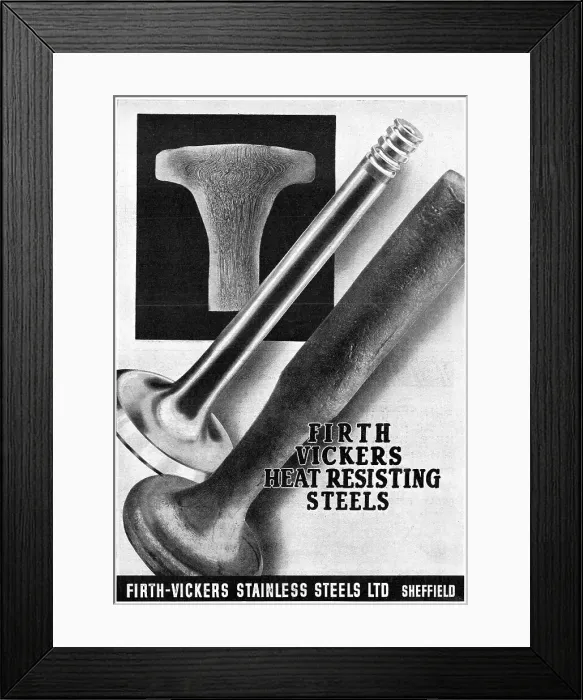 Framed Print : Firth-Vickers Stainless Steels Framed Print : Firth-Vickers Stainless Steels