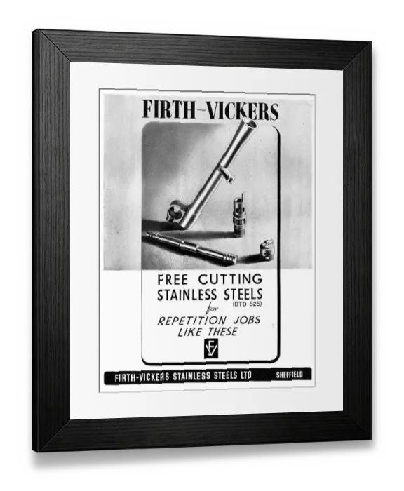Framed Print : Firth-Vickers Stainless Steels DTD 525 Framed Print : Firth-Vickers Stainless Steels DTD 525