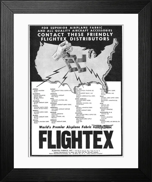 Framed Print : Flightex Aircraft Fabric Framed Print : Flightex Aircraft Fabric