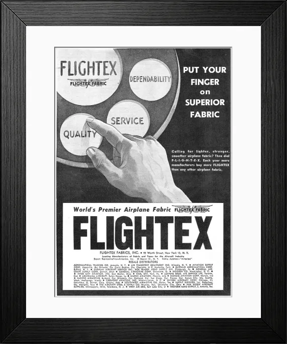 Framed Print : Flightex Aircraft Fabric Framed Print : Flightex Aircraft Fabric