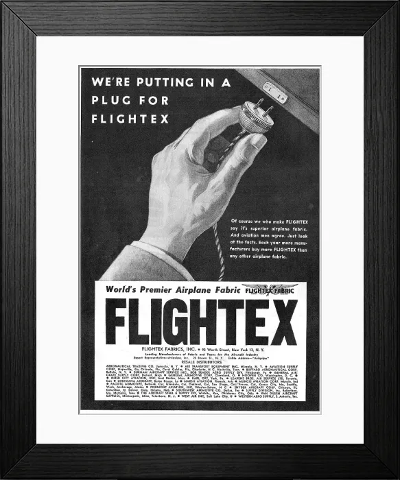 Framed Print : Flightex Aircraft Fabric Framed Print : Flightex Aircraft Fabric