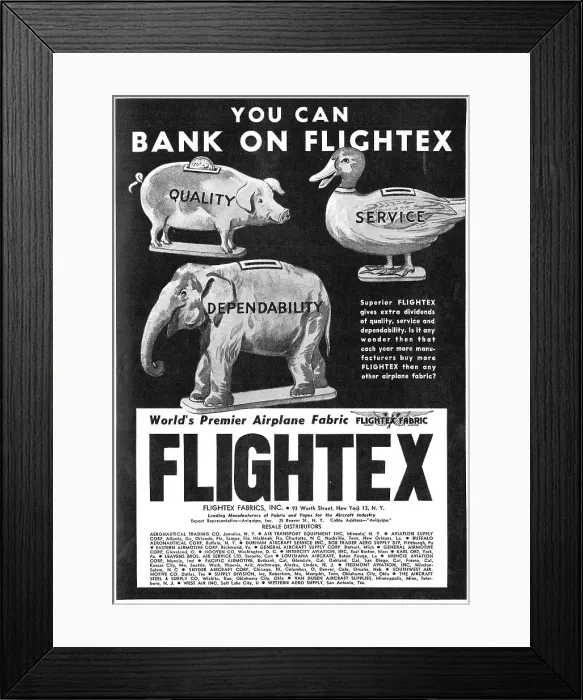 Framed Print : Flightex Aircraft Fabrics Framed Print : Flightex Aircraft Fabrics