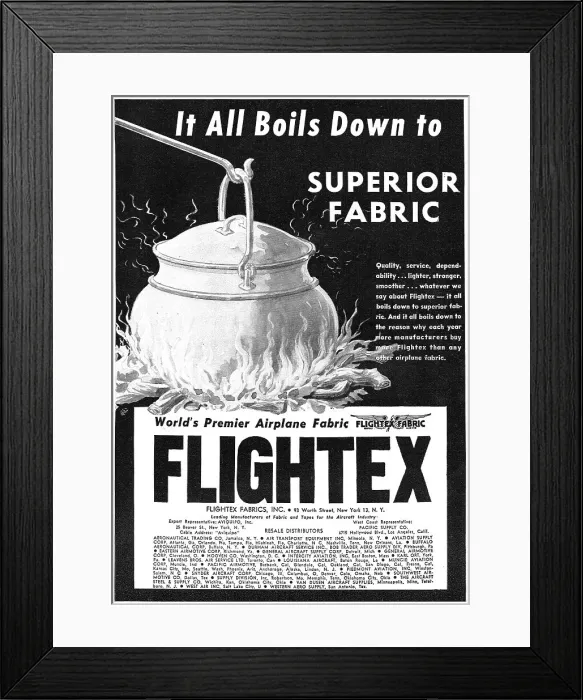 Framed Print : Flightex Aircraft Fabrics Framed Print : Flightex Aircraft Fabrics