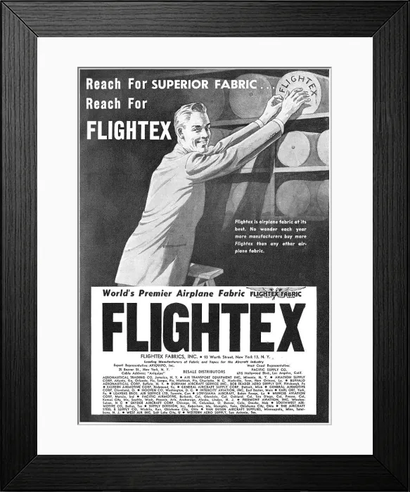 Framed Print : Flightex Aircraft Fabrics Framed Print : Flightex Aircraft Fabrics