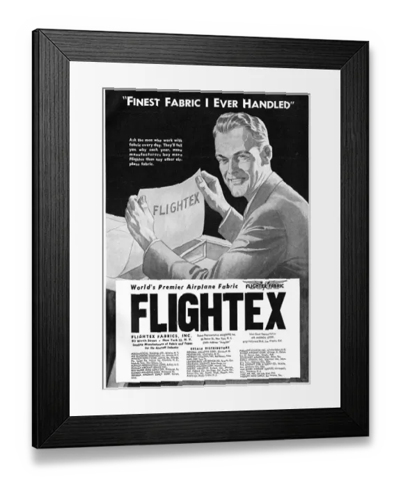 Framed Print : Flightex Aircraft Fabrics Framed Print : Flightex Aircraft Fabrics