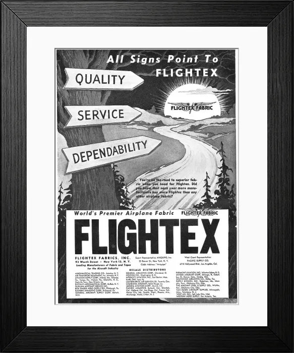 Framed Print : Flightex Aircraft Fabrics Framed Print : Flightex Aircraft Fabrics