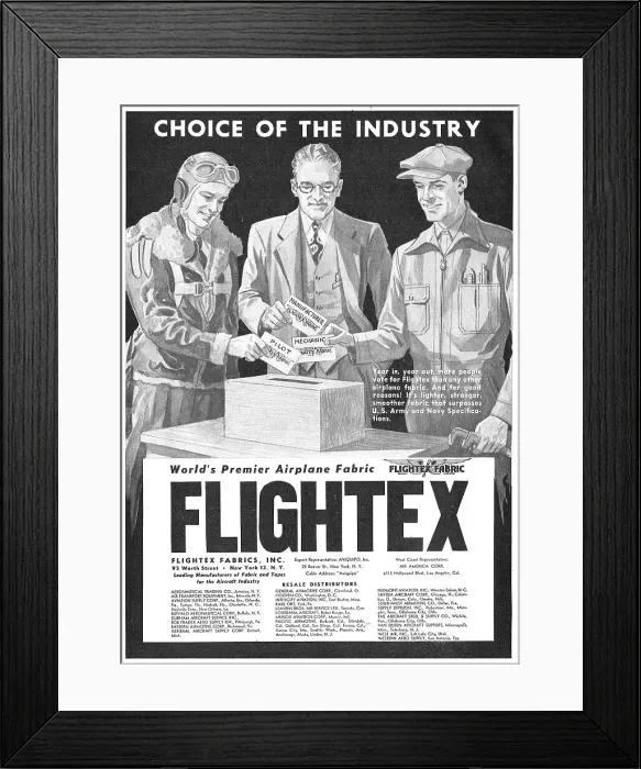 Framed Print : Flightex Aircraft Fabrics Framed Print : Flightex Aircraft Fabrics