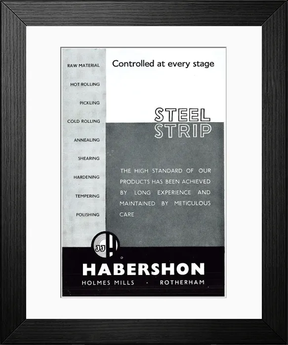 Framed Print : Habershon Strip Steel & Sheets Framed Print : Habershon Strip Steel & Sheets