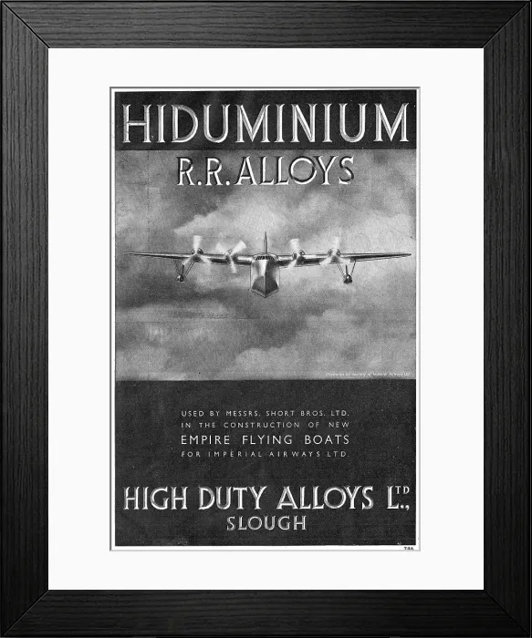 Framed Print : HDA - High Duty Alloys. Hiduminium Framed Print : HDA - High Duty Alloys. Hiduminium