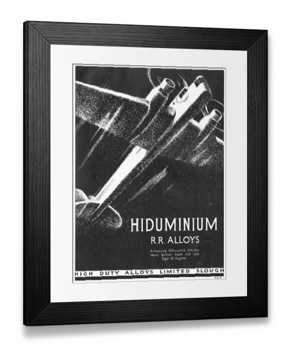 Framed Print : HDA - High Duty Alloys. Hiduminium Framed Print : HDA - High Duty Alloys. Hiduminium