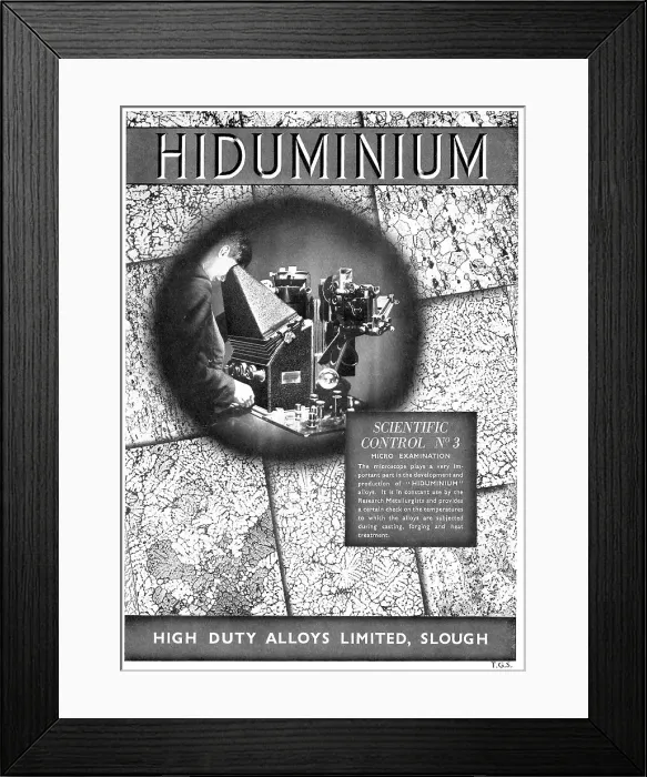 Framed Print : High Duty Alloys : HDA : Hiduminium RR Alloys - Magnuminium Framed Print : High Duty Alloys : HDA : Hiduminium RR Alloys - Magnuminium