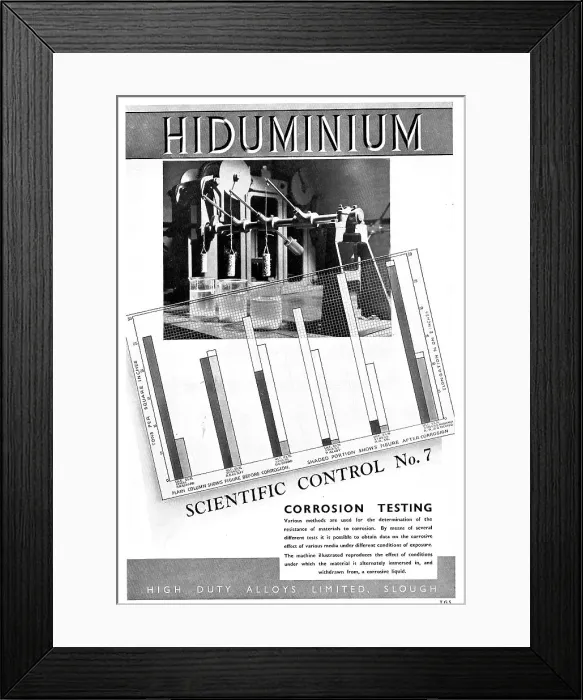 Framed Print : High Duty Alloys : HDA : Hiduminium RR Alloys - Magnuminium Framed Print : High Duty Alloys : HDA : Hiduminium RR Alloys - Magnuminium