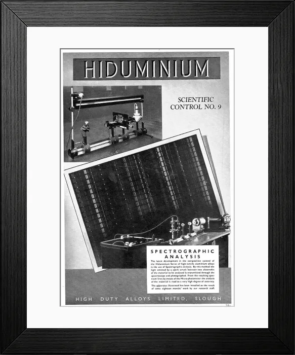 Framed Print : High Duty Alloys : HDA : Hiduminium RR Alloys - Magnuminium Framed Print : High Duty Alloys : HDA : Hiduminium RR Alloys - Magnuminium