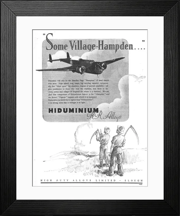 Framed Print : High Duty Alloys - Hiduminium Framed Print : High Duty Alloys - Hiduminium